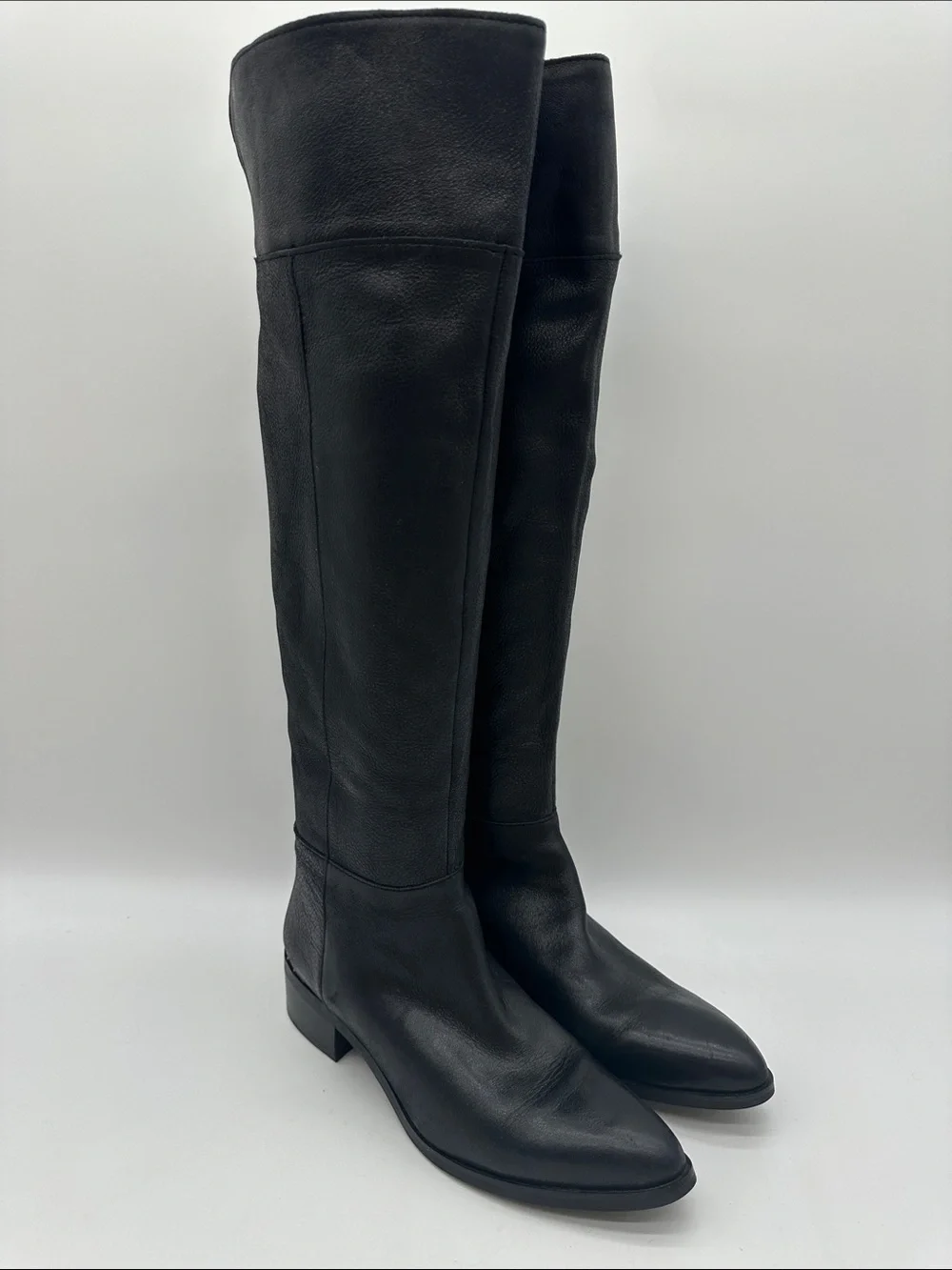 Franco Sarto Daya Black Over-the-Knee Leather Boots